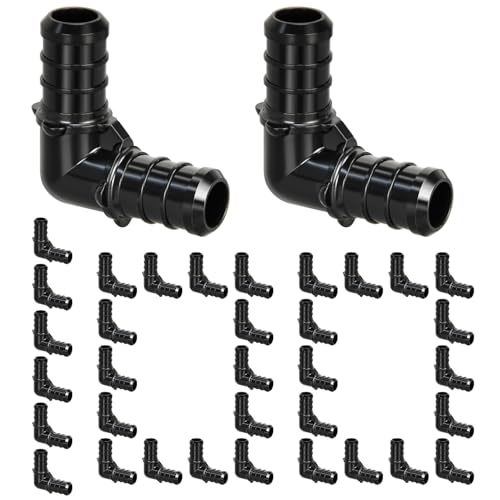 100pcs 1/2" Poly PPSU Barb Crimp PEX Elbow Fittings, No Lead - size: 1/2" Elbow, 100pcs