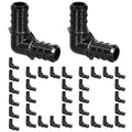 100pcs 1/2" Poly PPSU Barb Crimp PEX Elbow Fittings, No Lead - size: 1/2" Elbow, 100pcs