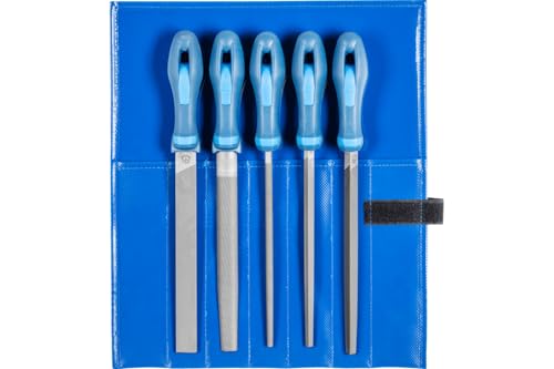 PFERD 8" Machinists 5pc File Set, Second Cut, American Pattern(1 PK) - size: 8 Inch