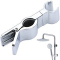 Adjustable Hand Shower Bracket for Slide Bar, Universal 20-25MM Rail Shower Head Holder Slider Clamp Bathroom Replacement 45 Degree Rotation Sprayer Holder