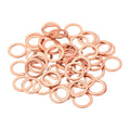 MECCANIXITY 52 Pcs Flat Copper Washers, 10x14x1mm Copper Upgraded Flat Metric Sealing Crush Ring Washers for Hydraulic Fittings Screw Bolt Nut Electronic Repair - size: 10x14x1mm