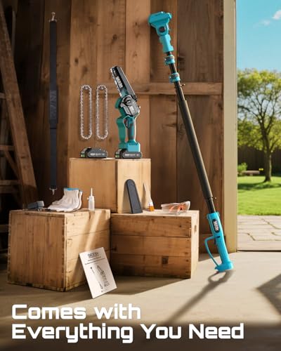 SEESII 2-in-1 Electric Pole Saws for Tree Trimming - color: Blue