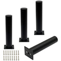 4-Pack Adjustable Aluminum Alloy Furniture Legs 8" Height Black - color: Black, size: 8 Inch