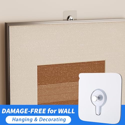 24 Pack Adhesive Wall Hooks, Wall Hangers Without Nails, No Damage Picture Hooks Waterproof and Rustproof to use Inside Kitchen, Bathroom, Home and Office（8mm） - size: 8mm