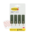 Command Medium Hooks, 4 Hooks, 6 Strips - color: Rosemary