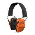 ISOtunes DEFY Slim Passive Earmuffs: Noise Isolating Over-Ear Hearing Protection with Foam Cushions, and Adjustable Headband - color: Safety Orange