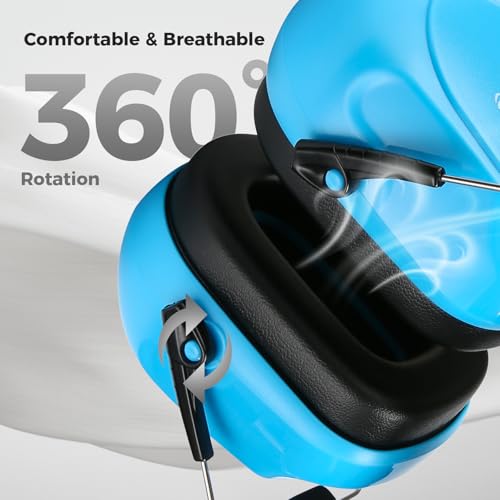 ProCase Hearing Protection Ear Muffs SNR 33dB, Noise Cancelling Headphones - color: 1 - Pure Blue