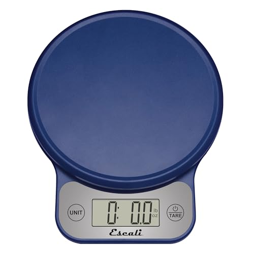 Escali Telero Digital Food Scale, High Precision Kitchen Scale for Cooking, Baking, Portion Control, Meal Prep, Weigh in Grams and Ounces, 11 lb Capacity, Blue (T136) - color: Blue
