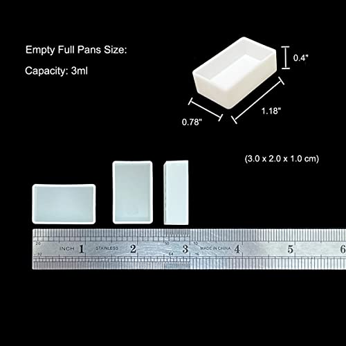 FCLUB Empty Watercolor Metal Palette with 28 Standard 3ml Full Pans - style: Tin Box with 28 Full Pans