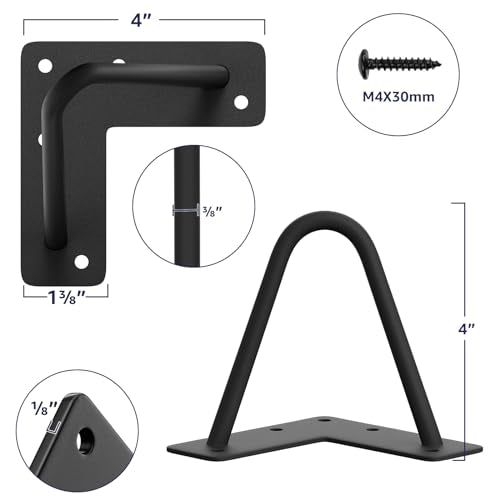SMARTSTANDARD 4 Inch Heavy Duty Hairpin Furniture Legs, Black 4PCS - color: Black, size: 4 Inch