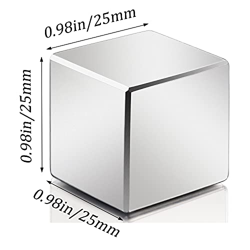 MIKEDE Neodymium Magnets, Super Strong Powerful Rare Earth Magnet 1 Pcs - size: 25x25x25mm