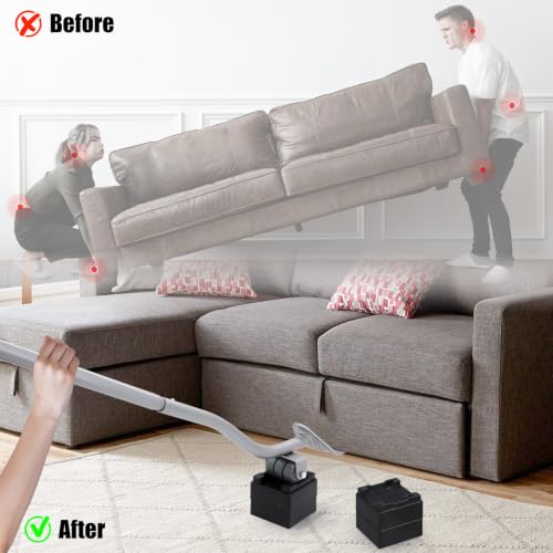 29" Lengthening Furniture Lifter Tool, Appliance Metal Lifter for Furniture - size: Grey-29 IN