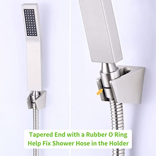 Angle Simple Replacement Handheld Shower Hose 79", 1/2" IPS, Brushed Nickel - color: Brushed Steel, size: 79 Inch