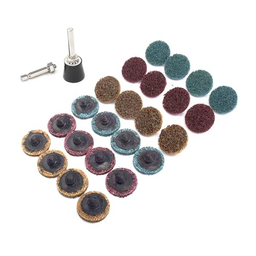 SI FANG 25Pcs 1 inch Die Grinder Sanding Discs Fits Roloc Quick Change Pad - size: 1inch Set