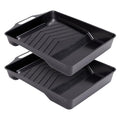 PD 11 Inch Paint Roller Tray, 2-Pack, Deep Pocket, Black Plastic - color: Tray (Black) – 2 Pack, size: 11-inch