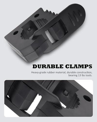 Quick-Release Clamp Mount Rubber Clamp Grip for 1/7'' to 1-3/7'' Diameter Tools and Equipment Used on Off-road vehicle, UTV, ATV, Van, Trucks, Boat & Train- 20 Pack - size: 20 Pack