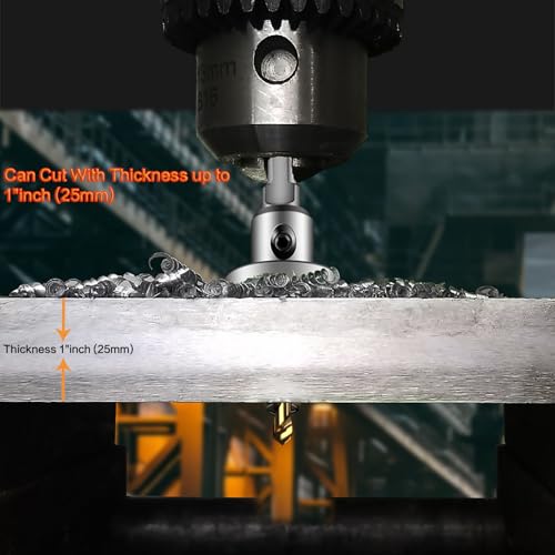 2-Pack 1-1/2" TCT Hole Saws for Hard Metal, Heavy Duty 38mm Tungsten Carbide Tipped Hole Cutters Set with Spring-Loaded Pilot Drill Bits for Stainless Steel, Metal, Iron, and Plastic - size: 1-1/2" (38mm)