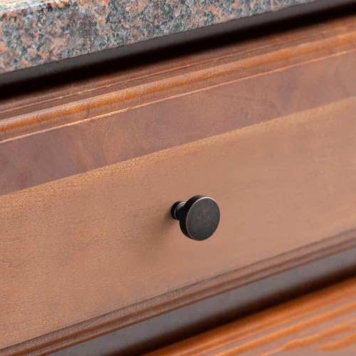 Goo-Ki 6 Pack Cabinet Knobs Antique Oil Rubbed Bronze Drawer Knobs Zinc Alloy Kitchen Hardware - Single Hole/Screw Bar Cabinet Pulls Drawer Handles - color: Antique Oil Rubbed Bronze, size: 1.2 Inches