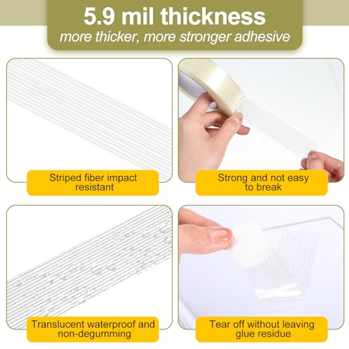 Treela 30 Rolls Filament Strapping Tape Bulk 1 Inch x 60 Yards - size: 1 Inch X 60 Yards