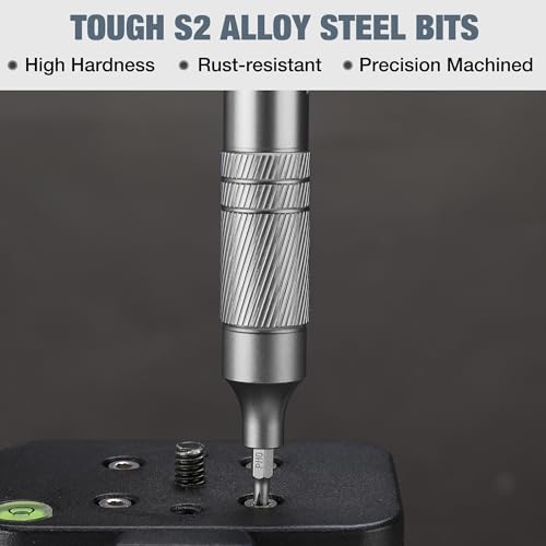 WORKPRO 24 in 1 Multi Bit Mini Screwdriver Set Magnetic, Grey - color: Dark Grey