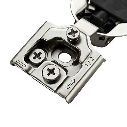 Ravinte 1/2 Inch Overlay Soft Close Hinge Kitchen Cabinet Hinges 60 Pack | 30 Pairs， Stainless Steel, Satin Nickel, Cabinet Hardware, Face Frame Fit, Adjustable For Kitchen, Cupboard, Furniture Doors - size: 1/2 inch Overlay