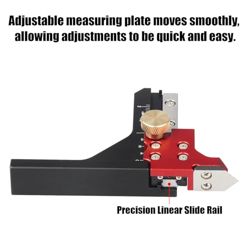 TOOLCOOL Table Saw Height Gauge Router Depth Gauge Tool Setting Gauge with Scriber Marking Tool Function (Imperial)