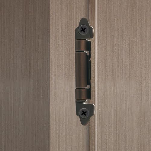 4-Pack (2 Pair) Antique Copper Cabinet Hinges | Self-Closing, 1/2" Variable Overlay, Semi-Concealed Face Frame, Flush Mount for Kitchen/Bath Cabinets - color: Antique Copper
