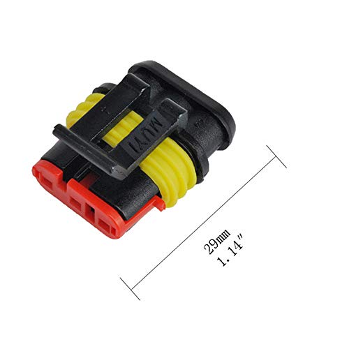 MUYI 10 Kits 3 Pin Way Electrical Connectors for 20-16 AWG Wire Cable 20A - style: 3pin connector(10 sets)