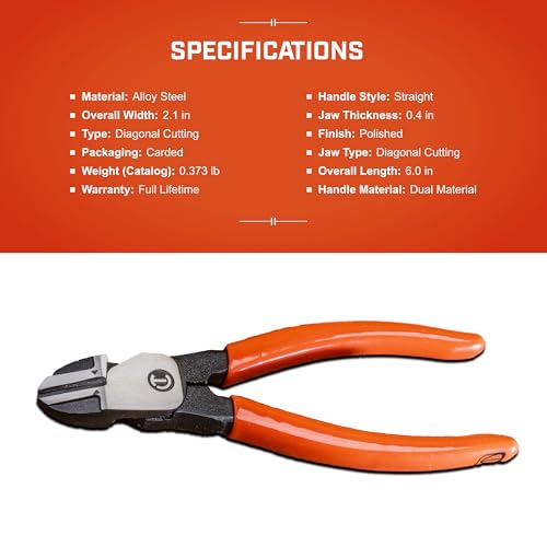 Crescent 6" Diagonal Cutting Plier Dipped Handle | Z5426-06