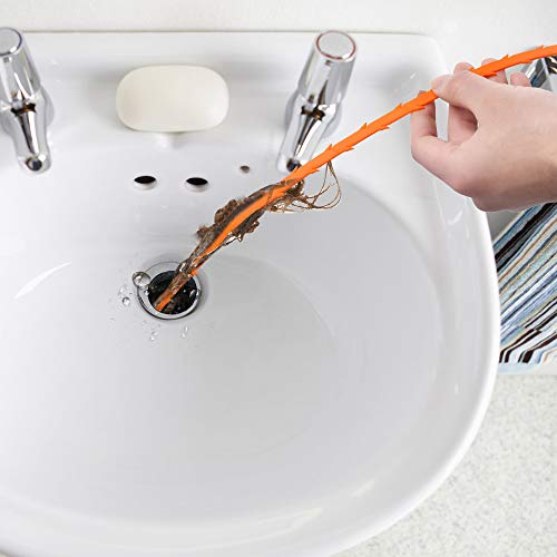 4PCS Drain Augers Hair Drain Clog Remover, Bendable Cleaner, for Kitchen Catcher, Sink, Sewer Cleaning Tool