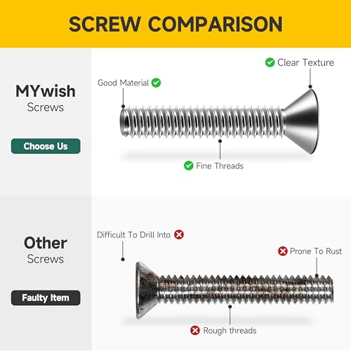Mywish 750Pcs #6-32#8-32#10-24 1/4-20" Nuts and Bolts Assortment Kit, Phillips Flat Head Assorted Screws Nuts and Bolts, 304 Stainless Steel Machine Screw Assortment Kit - style: 750Pcs SAE Flat Head