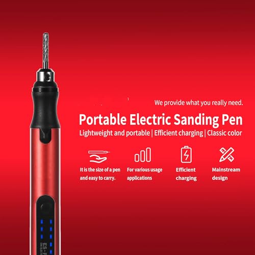 USB Charge Portable Electric Micro Sanding Pen For Hobby Model Craft,Sanding, Polishing, Drilling, Etching, Engraving, DIY Crafts (ES-P sanding pen)