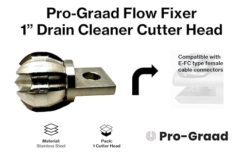 Flow Fixer Drain Cleaner Cutter Head 1", Ball, Slotted, for 1-1/4"-2" Pipes - style: 1" (for 1-1/4" Pipes) Drain Cleaner Cutter Head