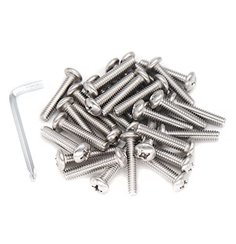 20pcs 1/4"-20 x 1-3/4" Pan Head Bolts Machine Screws, Phillips Drive, 304 Stainless Steel 18-8, Bright Finish, Fully Machine Thread - size: 1/4 x 1-3/4 Inch(20pcs)