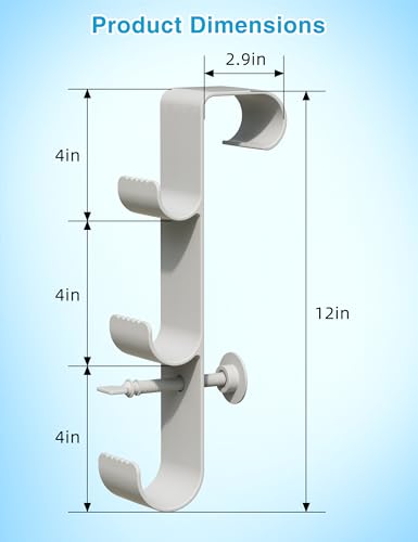 [Patented] POOLHOUR 3-Hook Pool Pole Hanger for Above Ground Pools