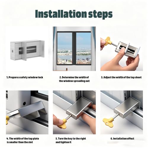 10PCS Sliding Door Safety Lock Sliding Child Proof Window Locks | childproof window door locks, adjustable 0.66'' to 1.65'', stainless steel, for sliding windows, child safe. - color: 10PCS