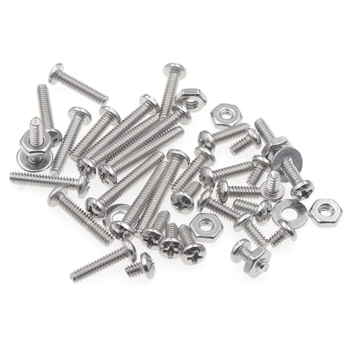 #6-32 UNC 304 Stainless Steel Phillips Pan Head Screw Nut Washer Kit - size: #6-32UNC