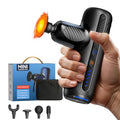 Massage Gun with Heat Therapy, Deep Tissue Mini Muscle Massager - color: Black