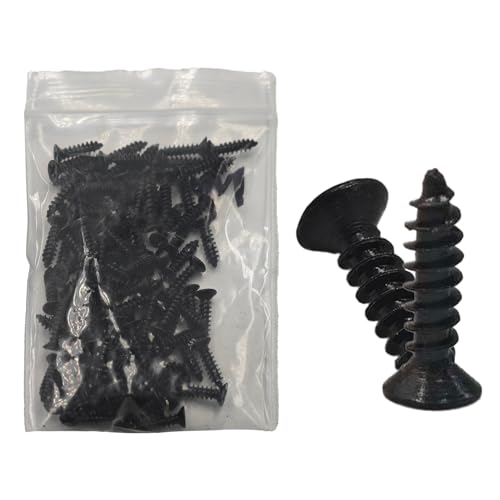 100PCS M3x12mm Black Phillips Flat Head Wood Screws Carbon Steel Self-Tapping Fasteners for Indoor Furniture Woodworking DIY Projects Cabinet Assembly Hardware - size: M3x12mm