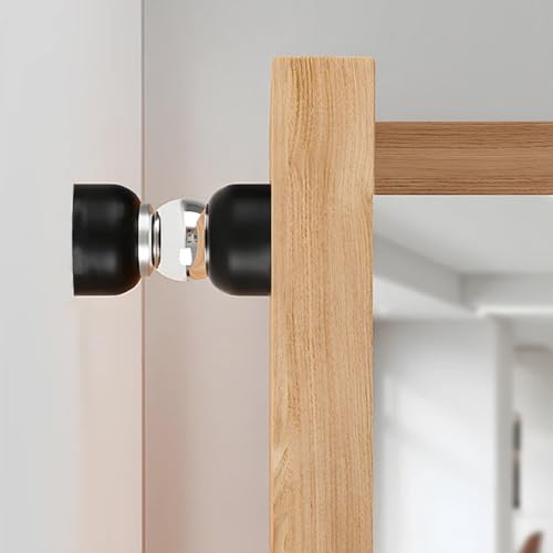 Powerful Magnetic Doorstop - 2 Pcs Stainless Steel Mini Door Stopper, Heavy Duty Magnetism Door Holder for Bedroom Bathroom Kitchen Home Office (Small)