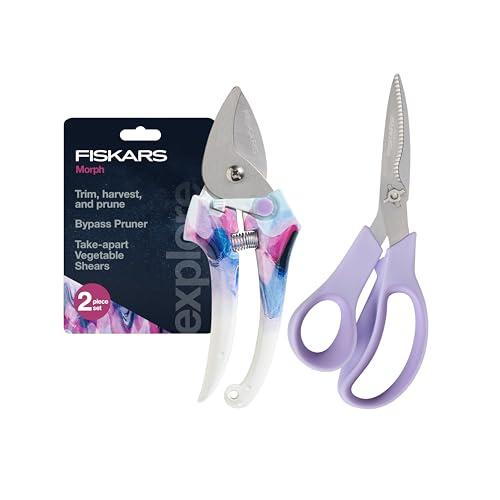 Fiskars 2-Piece Garden Tool Set, Pruning Shears & Vegetable Scissors - style: Pruner & Veggie Shears Set