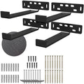 4 x J Shelf Brackets with Lip (7.25"L x 5"W x 1 1/4"H) Heavy Duty Floating Shelves Bracket - High-Quality Floating Shelves Hardware with Robust Shelf Bracket for Secure Wall Mounting-ANTIQUE - color: Antique, size: 7.25 inch - J Shape