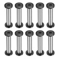 HARFINGTON 10pcs Knife Handle Screws 5 x 30mm M4 Torx Sink Head Stainless Steel Pocket Knife Pivot Pin Folding Knives Bolts Fasteners for Blade Fixing, Black/Silver - size: 5 x 30mm