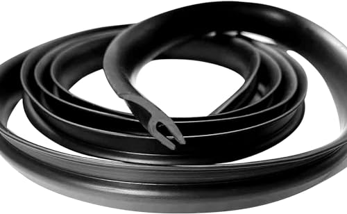 HERCHR 2pcs Rubber Strip, 3.4M/ 11.2Ft Car Front Windshield Window Seal Strirp Moulding Trim, Black Rubber Seal Car Windshield Window Door Seal Strip Weather Seal Rubber Stripping Car Window Seal