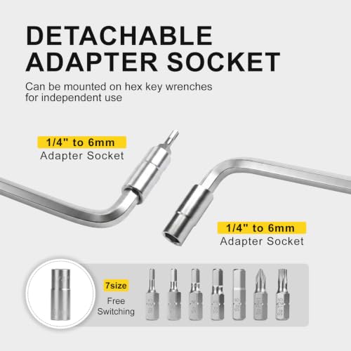 EMERK Bike Tool Kit Portable with L-Wrench, 7 bits & 2 Tire Levers