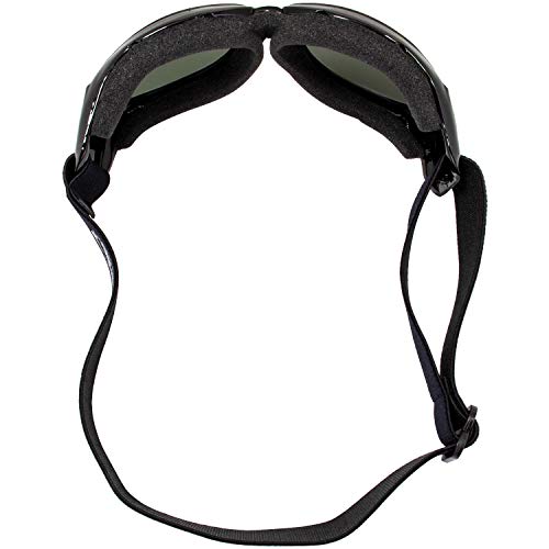 Global Vision Eliminator Dirt Bike Padded Motorcycle Riding Goggles for Men and Women (Black Frame/Smoke Lens) - color: Black Frame/Smoke Lens