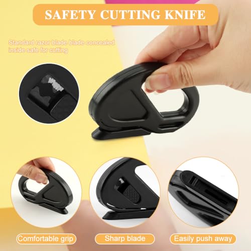 Wallpaper Smoothing Tool Kit with Sponge Seam Roller, Includes Big Smoothing Squeegee, Cutting Tool for Peel and Stick on Contact Paper, Wallpaper Car Wrap Vinyl Window Tint Glass Film(16pcs/set)