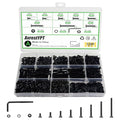 1200Pcs M3 Countersunk Flat Head Phillips Machine Screws Assortment Kit, Nuts Washers with Screwdriver, M3x6/8/10/12/16/20/25/30mm for Electronics & Machinery - size: M3x6/8/10/12/16/20/25/30-1200Pcs