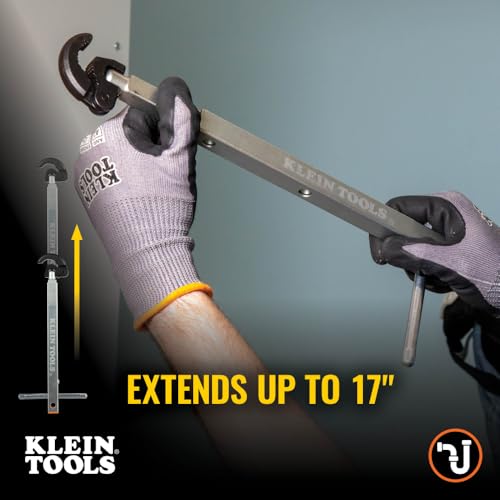 Klein Tools 68232 Telescoping Basin Wrench, Adjustable 10-17-Inch Plumbing Wrench with 1-1/4-Inch Jaw Capacity, Ideal for Hard to Reach Spaces - style: Basin Wrench