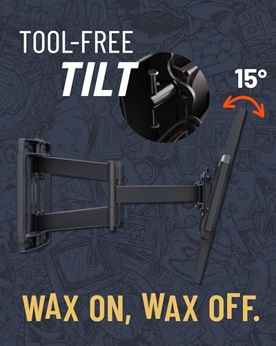 ECHOGEAR MaxMotion TV Wall Mount for Large TVs 42" to 90" - Full Motion Has Smooth Swivel, Tilt, & Extension - Universal Design Works with Samsung, Vizio & More - Includes Hardware & Drill Template
